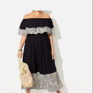 New Mia Off Shoulder Maxi Swimsuit Coverup Dress swimsuits for All boho 10/12